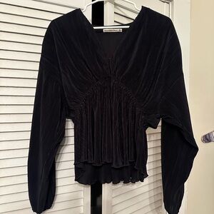 Abercrombie & Fitch 3/4 sleeve black top